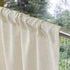 Valea Home Linen Kitchen Curtains 36 Inch Length Rustic Farmhouse Crude Short Cafe Curtains Rod Pocket Tiers for Small Window Bathroom Basement, Natural, 2 Panels