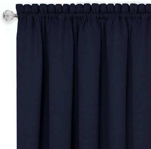 Achim Home Furnishings, Navy/White DRVL14NW12 Darcy Window Curtain Valance, 58" x 14"