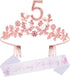 5th Birthday Gifts for Girls, 5th Birthday Tiara and Sash, Its My 5th Birthday Sash and Crystal Tiara, 5th Birthday Decorations for Girls, 5th Birthday Party Supplies, Happy 5th Birthday