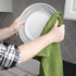 Ritz Royale Collection 100% Combed Terry Cotton, Highly Absorbent, Oversized, Kitchen Towel Set, 28" x 18", 2-Pack, Solid Cactus Green