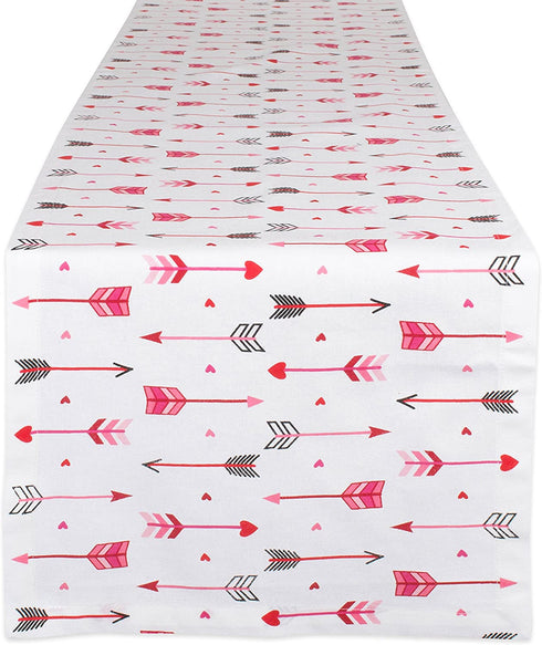 DII Valentine's Day Table Top Collection, Table Runner, 14x72, Hearts & Arrow