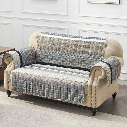 Barefoot Bungalow Gold Rush Slipcover, Loveseat, Gray