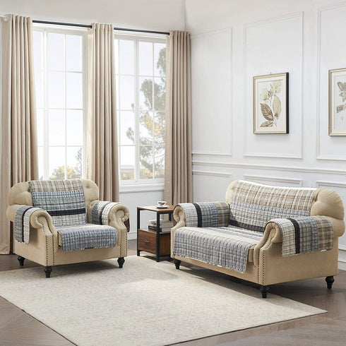 Barefoot Bungalow Gold Rush Slipcover, Loveseat, Gray