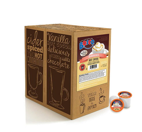 Bosco Single-Cup Hot Cocoa for Keurig K-Cup Brewers, Butterscotch, 40 Count