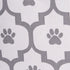 Bone Dry Pet Storage Collection Lattice Paw Print, Medium Round, White/Gray