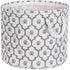 Bone Dry Pet Storage Collection Lattice Paw Print, Medium Round, White/Gray