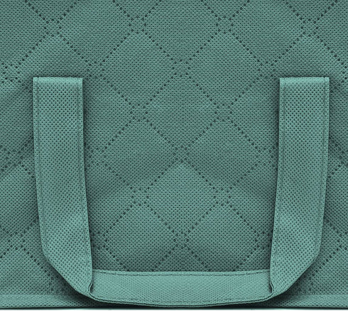 Sorbus Foldable Storage Bag Organizers, Large Clear Window & Carry Handles, Great for Clothes, Blankets, Closets, Bedrooms, and More (3-Pack, Teal)