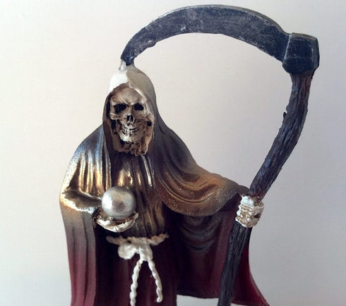 5 Inch Rainbow Santa Muerte Saint Death Grim Reaper Statue Figurine