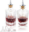 Bitters Bottle Set of 2 Cocktail Glass Bitters Bottle for Cocktail with Metal Dasher Top, SET002 (Set of 2)