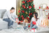 Kunyida Pack 4,18" Unique Ivory White Knit Christmas Stockings