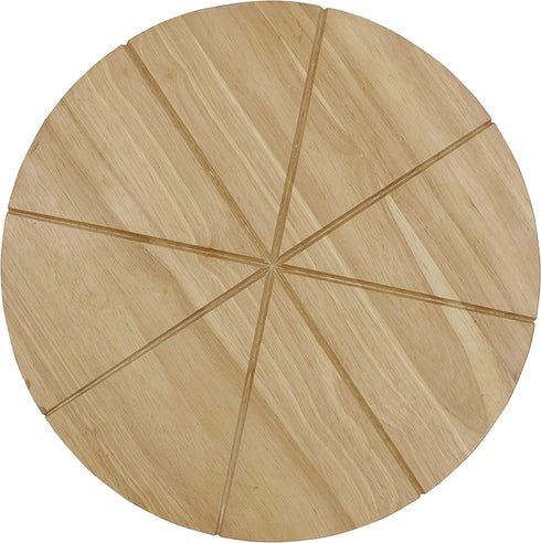 Checkered Chef Round Wood Cutting Boards - 13.5 Inch, Reversible Pizza Board w/ 8 Slice Grooves - Cheese Charcuterie Board