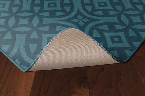 Brumlow Mills Harper Trellis Geometric Print Pattern Indoor Area Rug, Perfect for Living Room Decor, Dining, Kitchen Rug, Bedroom or Front Door Mat, 3'4" x 5', Turquoise