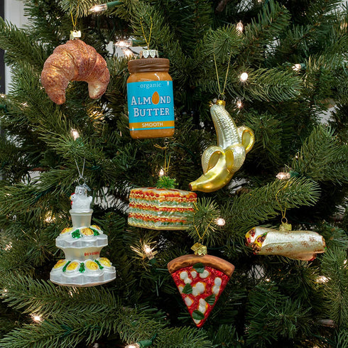 Kurt Adler Noble Gems Croissant Glass Christmas Tree Ornament NB1551