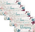 Blissful Living Set of 4 Placemats, Stain Resistant - Decorate Your Kitchen Table with Our Beautiful Rectangle pad placemat (Love of Family)