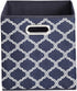 Amazon Basics Collapsible Fabric Storage Cubes with Oval Grommets - 6-Pack, Trellis