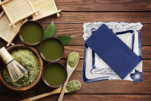 Ruvanti Dinner Cloth Napkins 12 Pack 18X18 Inch Reusable Fabric Napkins Soft, Comfortable, Durable Linen Napkins, Perfect Table Napkins, Ocean Blue / Navy Blue Napkins for Dinners, Weddings & Parties.