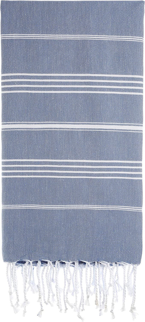 Cacala Turkish Beach Bath Towels Extra Large Blanket Peshtemal Highly Absorbent Quick and Easy Dry Soft and Comfortable for Shower, Spa, Pool, Gym and Yoga 100% Cotton Pure Series, 37" x 70"