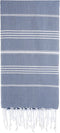 Cacala Turkish Beach Bath Towels Extra Large Blanket Peshtemal Highly Absorbent Quick and Easy Dry Soft and Comfortable for Shower, Spa, Pool, Gym and Yoga 100% Cotton Pure Series, 37" x 70"