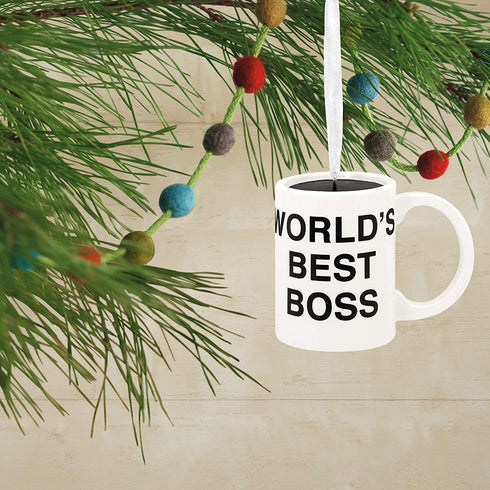 Hallmark Christmas Ornament, The Office World's Best Boss Coffee Mug
