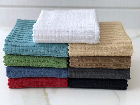 Ritz Royale Collection 100% Combed Terry Cotton, Highly Absorbent, Oversized, Kitchen Towel Set, 28" x 18", 2-Pack, Solid Cactus Green