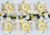 Bumble Bee Tableware Party Decorations | Paper Plates, Napkins, Beverage Cups | Baby Shower Gender Reveal Neutral Supplies, Birthdays and Weddings, Honeycomb, Yellow Floral, Gold Foil, Serves 16