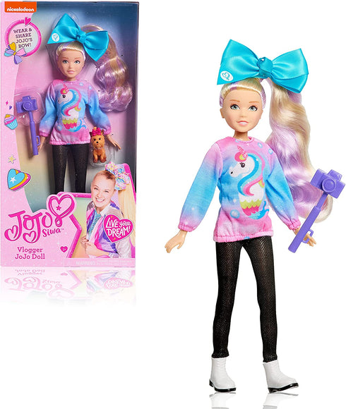 JoJo Siwa 10-Inch Fashion Vlogger Articulated Doll in Unicorn Outfit, Includes Camera and Bow Bow Accessories, by Just Play