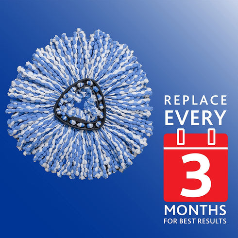 O-Cedar EasyWring RinseClean Spin Mop Microfiber Refill, Blue