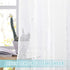 RYB HOME Semi Sheer Curtain Valance Window Topper, Textured Linen Sheer Kitchen Curtain Tier Swag Set, Privacy Half Window Curtains for Bedroom Living Room Bathroom, W 36 x L 63, 2 Panels, White