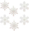 Large Snowflakes - Set of 6 White Glittered Snowflakes - Approximately 12" D -Two Assorted Designs Snowflake Decorations - Snowflake Window Décor - Winter Decorations