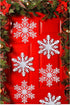 Large Snowflakes - Set of 6 White Glittered Snowflakes - Approximately 12" D -Two Assorted Designs Snowflake Decorations - Snowflake Window Décor - Winter Decorations