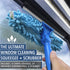 EVERSPROUT Swivel Squeegee and Microfiber Window Scrubber Combo | 2-in-1 Window & Glass Cleaning Tool | Adjustable to Clean from Multiple Angles | Includes 10-Inch Squeegee Blade (No Pole)
