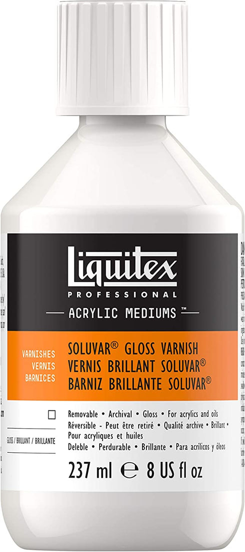 Liquitex Professional Soluvar Gloss Varnish, 8-oz
