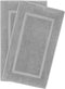 Cotton Paradise, Bath Mat Towels for Bathroom, 20x34 inch 100% Cotton Bath Mats, Soft Absorbent Washable Floor Towels Bath Mat Rugs, Light Gray
