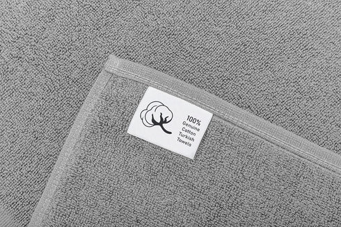 Cotton Paradise, Bath Mat Towels for Bathroom, 20x34 inch 100% Cotton Bath Mats, Soft Absorbent Washable Floor Towels Bath Mat Rugs, Light Gray
