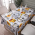 Heavy Duty Vinyl Tablecloth with Flannel Backing Waterproof Oil-Proof PVC Table Cloth Stain-Resistant Wipeable Rectangle or Square Table Cover