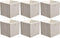 Amazon Basics Collapsible Fabric Storage Cubes with Oval Grommets - 6-Pack, Chevron - Taupe