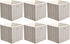 Amazon Basics Collapsible Fabric Storage Cubes with Oval Grommets - 6-Pack, Chevron - Taupe