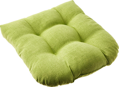Pillow Perfect Outdoor/Indoor Baja Linen Lime Tufted Seat Cushions (Round Back), 19" x 19", Green, 2 Count