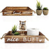 Nice Butt Bathroom Decor Box & Artificial Plants (Bundle): 2 Funny Sayings, Hello Sweet Cheeks Bathroom Box, Bathroom Organizer, Toilet Paper Holder, Farmhouse Decor, 2 Plants Included, Brown