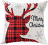 JOYIN Christmas Buffalo Plaid Pillow Covers with Rustic Farmhouse Design (4 Pack), 18x18 Inch Christmas Throw Pillow Case for Sofa, Couch, Bedroom or Patio Seat Christmas Winter Holiday Decoration