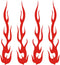 Red Hot Rod Flame Fire Tribal Retro Reflective Decals Sticker for Helmet Cane Bicycle 1"x5", 4 pack