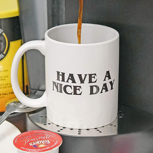 Fairly Odd Novelties Have A Nice Day + Middle Finger 11oz Mug Funny Novelty Gag Offensive Gift/Present, One Size, White (FON-10241)