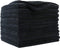 Polyte Premium Microfiber Cleaning Towel,16 x 16 in, 12 Pack (Black)