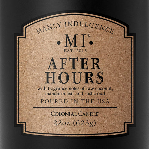 Manly Indulgence After Hour Scented Jar Candle, 22oz, Black