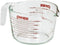 Pyrex Prepware 1-Quart Measuring Cup, Clear with Red Measurements