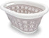 Camco White/Taupe Collapsible Utility/Laundry Basket Perfect for Homes, Boats, and RVs Easy Grip Carrying Handles - Foldable for Compact Storage,small - 51951