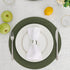 HODJOY placemat, Round Woven placemat for Indoor and Outdoor, 15", Set of 6 (Olive)