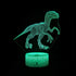 4 Pcs 3D Dinosaur Night Light, DDD LAMP Led Illusion Lamp 16 Color Change Remote Control Lights for Bed Living Room Kids Girls Boys Xmas 1666