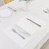 Randall Waffle Stripe Cloth Napkin Set of 4 (19€œ—19"), Solid Washable for Holiday Dining, Wedding or Party, White