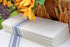 ClassicPoint Dinner Napkins - Blue Bistro Stripe - Decorative & Disposable - Soft, Absorbent & Durable (15.5"x15.5" - Pack of 50)